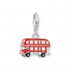 Thomas Sabo Piros London busz ezüst charm 2119-007-10
