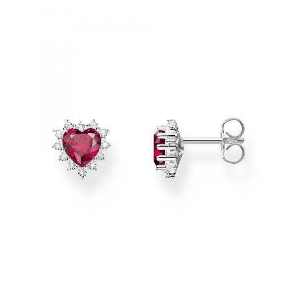 Thomas Sabo Romantikus piros szív ezüst fülbevaló H2315-013-10