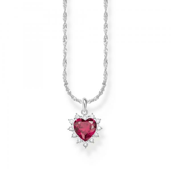 Thomas Sabo Romantikus piros szív ezüst nyaklánc KE2305-013-10-L45V
