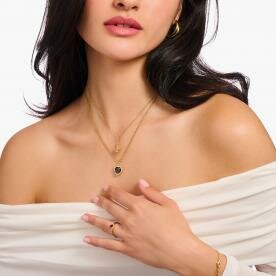 Thomas Sabo Romantikus szív aranyozott ezüst nyaklánc KE2297-995-11-L45v