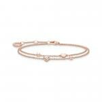 Thomas Sabo Rozé arannyal bevont ezüst karkötő cirkónia szívvel A2057-416-14-L19v