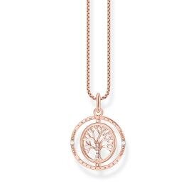 Thomas Sabo Rozé arannyal bevont ezüst nyaklánc forgó életfa medállal KE2148-416-14-L45v