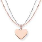 Thomas Sabo Rozé arany bevonatú szív medál dupla láncon LBKE0004-415-12-L45