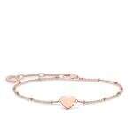 Thomas Sabo Rozé bogyós karkötő szívvel A1991-415-40-L19v