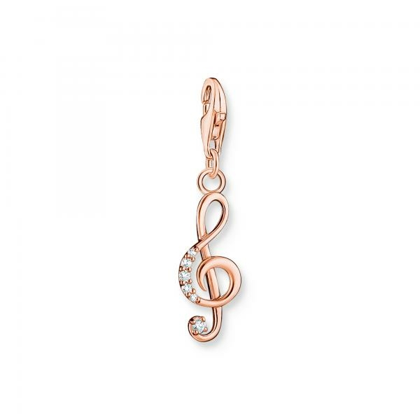 Thomas Sabo Rozé violinkulcs charm cirkóniával 1899-416-14