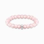 Thomas Sabo Rózsakvarc gumis karkötő charmtartóval 
