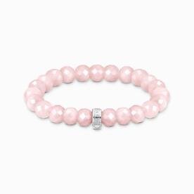 Thomas Sabo Rózsakvarc gumis karkötő charmtartóval 