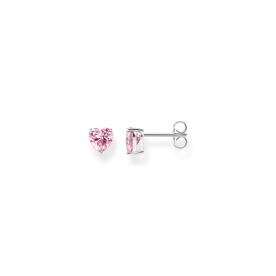 Thomas Sabo Rózsaszín cirkónia szív ezüst fülbevaló H2306-051-9