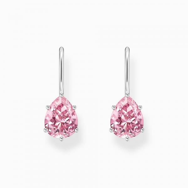 Thomas Sabo Rózsaszín csepp alakú ezüst fülbevaló H2290-051-9
