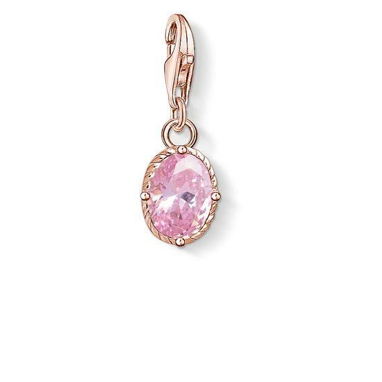 Thomas Sabo Rózsaszín kő rozé charm 1672-416-9