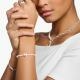 Thomas Sabo Rózsaszín szív rózsakvarc ezüst karkötő tűzzománccal A2092-035-9-L19V