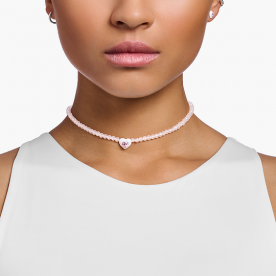 Thomas Sabo Rózsaszín szív rózsakvarc ezüst nyaklánc tűzzománccal KE2181-035-9-L42V