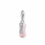 Thomas Sabo Rózsaszí­n balett cipő ezüst charm tűzzománccal 1059-007-9