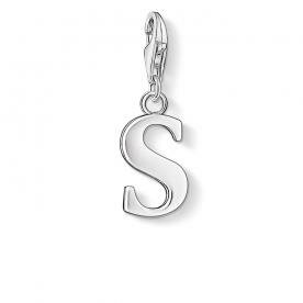Thomas Sabo S betű ezüst charm 0193-001-12