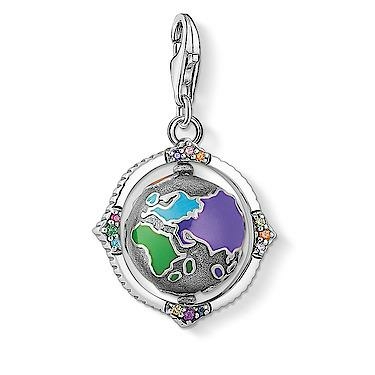 Thomas Sabo Színes földgömb ezüst charm 1766-845-7