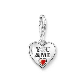 Thomas Sabo Szív ezüst charm piros tűzzománccal 2206-691-7