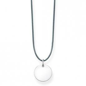 Thomas Sabo Szürke textil choker gravírozható ezüst lappal LSKE0002-173-5-L80
