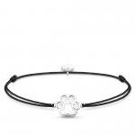 Thomas Sabo Szürke textil karkötő ezüst tappanccsal LS123-173-5-L20