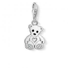 Thomas Sabo Teddy mackó ezüst charm tűzzománccal cirkóniával 1119-041-14