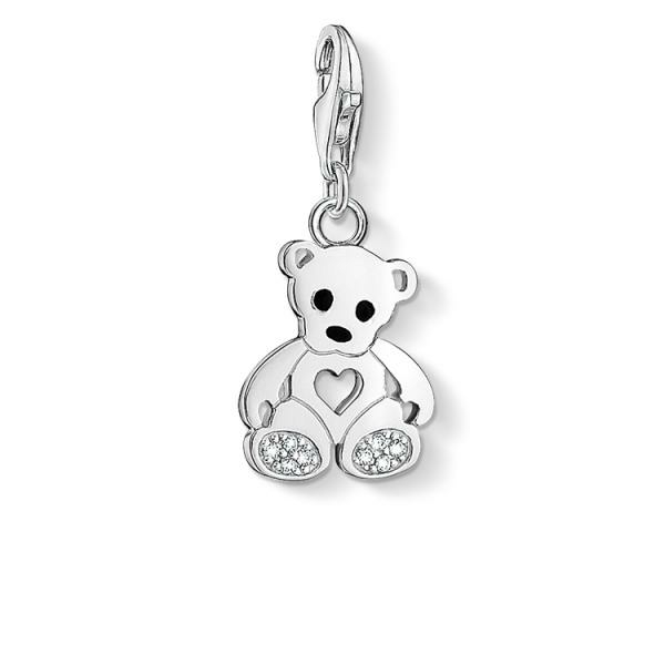 Thomas Sabo Teddy mackó ezüst charm tűzzománccal cirkóniával 1119-041-14