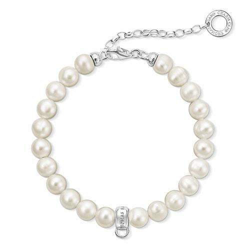 Thomas Sabo Tenyésztett gyöngy charm karkötő X0225-082-14-L18.5v