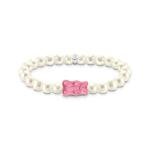 Thomas Sabo Tenyésztett gyöngy gumis karkötő rózsaszín Haribo gumi macival 