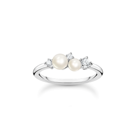 Thomas Sabo Tenyésztett gyöngyök ezüst gyűrű cirkóniával 