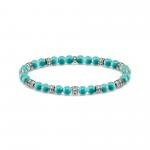 Thomas Sabo Türkiz és ezüst gumis karkötő 