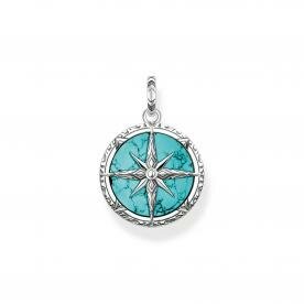 Thomas Sabo Türkiz és ezüst iránytű medál PE833-878-17