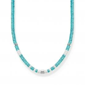 Thomas Sabo Türkiz és fehér achát nyaklánc KE2160-058-7-L38v