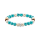 Thomas Sabo Türkiz gyöngy és tigrisszem gumis karkötő charm tartóval 