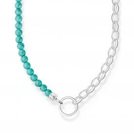 Thomas Sabo Türkiz láncos állítható charmtartós ezüst nyaklánc KE2188-404-17-L45V