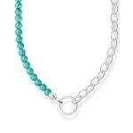 Thomas Sabo Türkiz láncos állítható charmtartós ezüst nyaklánc KE2188-404-17-L45V