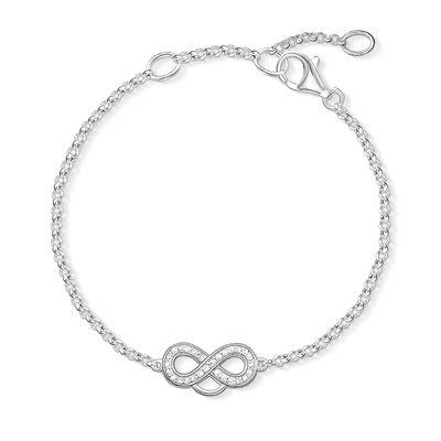 Thomas Sabo Végtelen ezüst charm karkötő cirkóniával X0203-051-14-L19.5