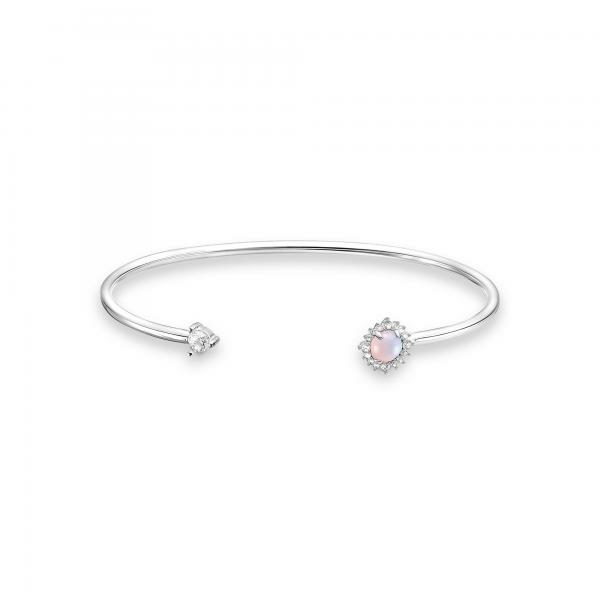Thomas Sabo Vintage ezüst karperec rózsaszín és fehér kövekkel 