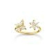 Thomas Sabo Virág pillangó aranyozott ezüst gyűrű 
