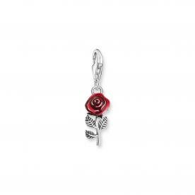 Thomas Sabo Vörös rózsa ezüst charm 2076-664-10