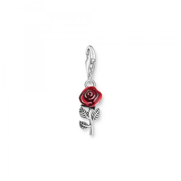 Thomas Sabo Vörös rózsa ezüst charm 2076-664-10
