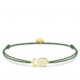 Thomas Sabo Zöld textil karkötő ananásszal LS110-413-6-L20
