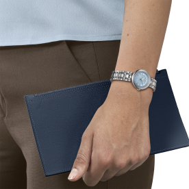 Tissot Belissima kék számlapos ezüst női karóra T1260101113300