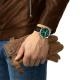 Tissot Chrono XL zöld számlapos barna bőr szíjas férfi óra T1166171609200