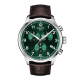 Tissot Chrono XL zöld számlapos barna bőr szíjas férfi óra T1166171609200