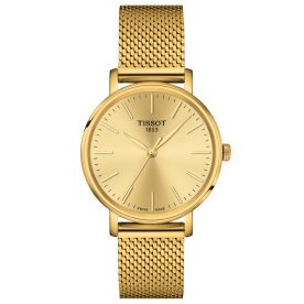 Tissot Everytime arany színű mesh szíjas női karóra T1432103302100