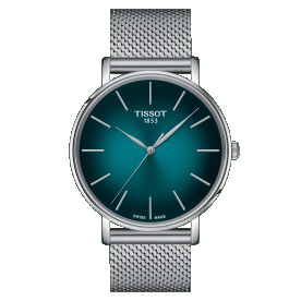 Tissot Everytime zöld számlapos férfi óra T1434101109100