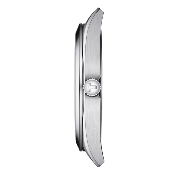 Tissot Gentleman fekete számlapos bőrszíjas quartz férfi óra T1274101605100