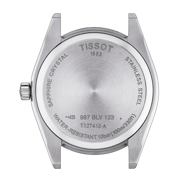 Tissot Gentleman fekete számlapos bőrszíjas quartz férfi óra T1274101605100