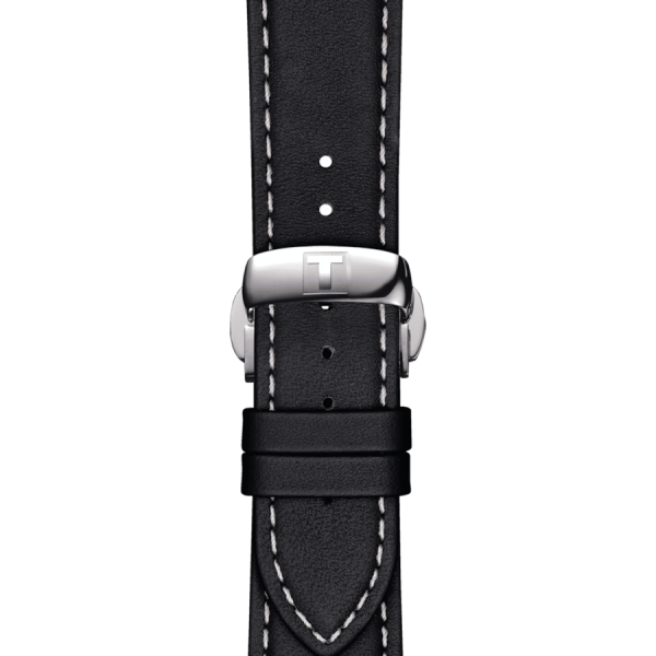 Tissot Gentleman fekete számlapos bőrszíjas quartz férfi óra T1274101605100
