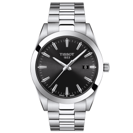 Tissot Gentleman fekete számlapos quartz férfi óra T1274101105100