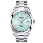 Tissot Gentleman Powermatic 80 Silicium világoskék számlapos férfi óra T1274071135100