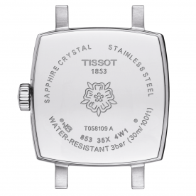 Tissot Lovely négyszögletes ezüst színű női óra gyémántokkal T0581091103600